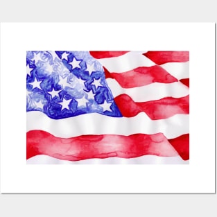 American flag Posters and Art